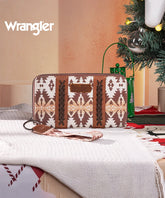 Wrangler All-over Aztec Dual Sided Print Canvas Wallet